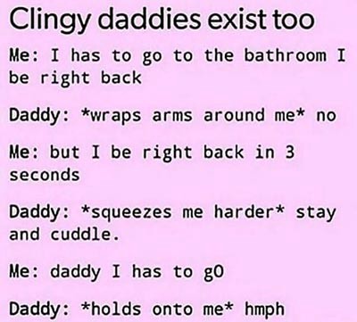 clingy daddy dom conversation