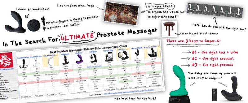 prostate massager comparison chart