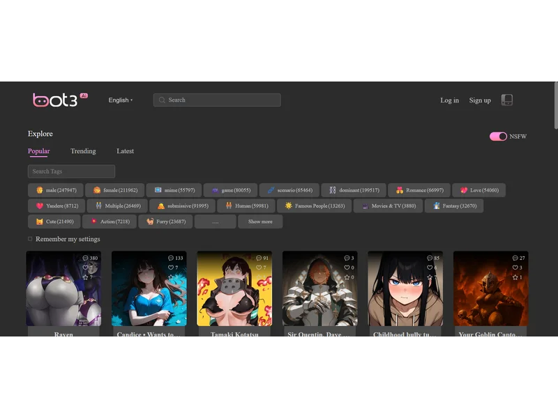 Screenshot of Bot3 AI