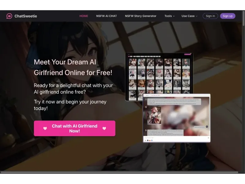 Screenshot of ChatSweetie