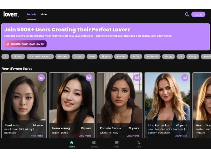 Screenshot of Loverr.ai