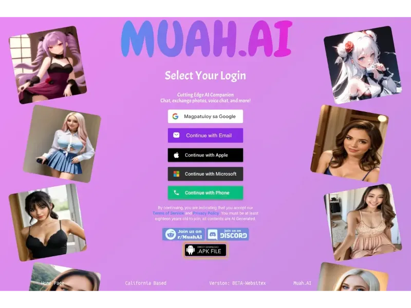 Screenshot of Muah AI