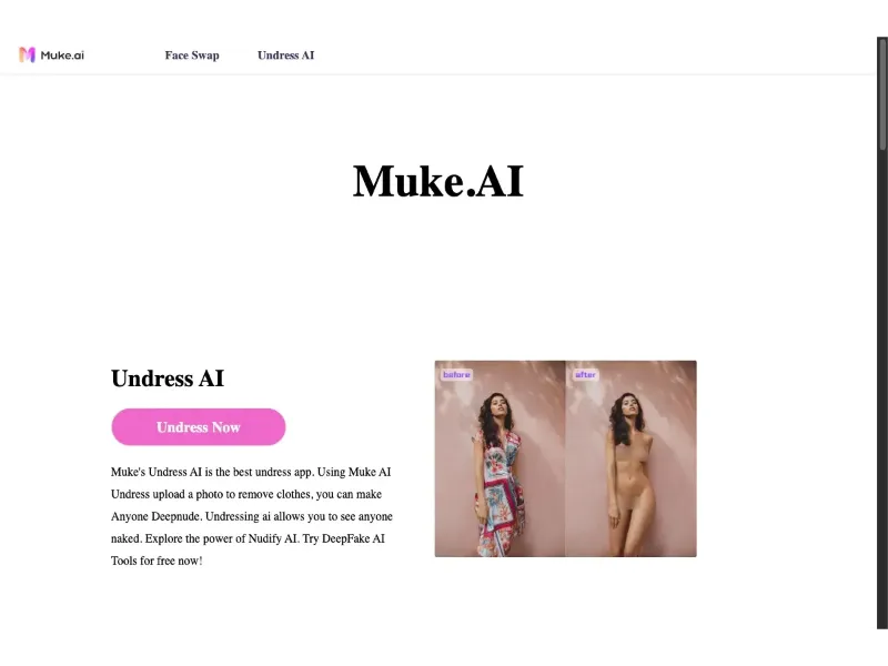 Screenshot of Muke AI