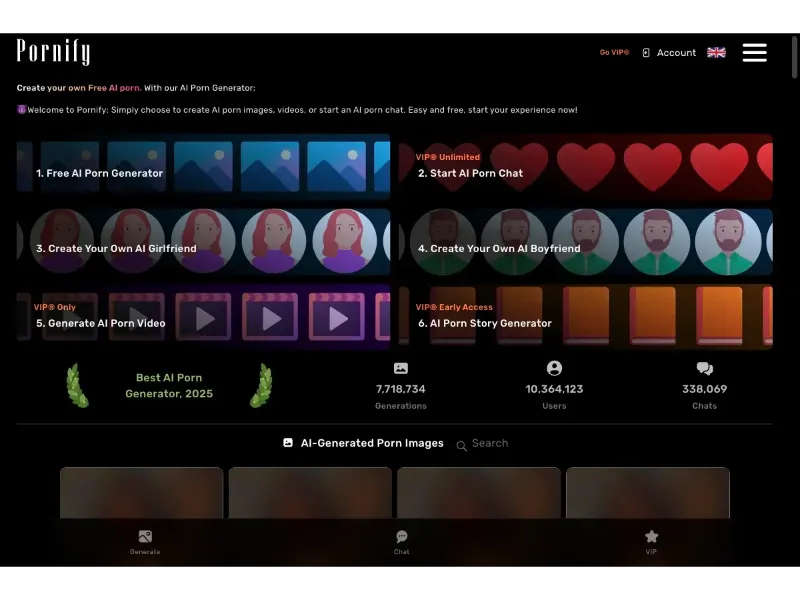 Screenshot of Pornify.cc