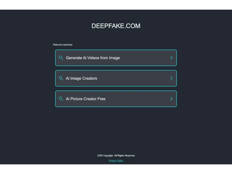 Screenshot of Deepfake.com